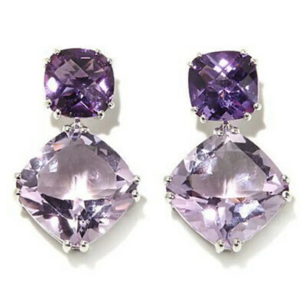 New Sterling silver diamond earrings - Picture 1 of 2